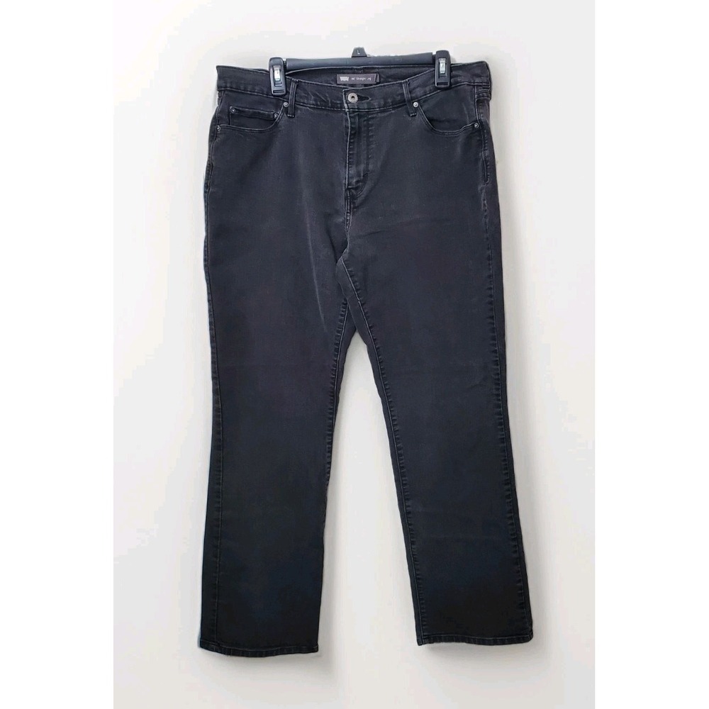 Levis 505 Jeans Womens Size 16 Straight Leg Classic Fit Denim Pants‎ Black